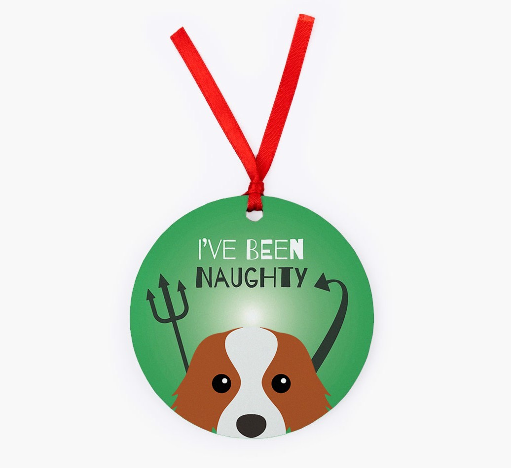 'I've Been Naughty' - {breedFullName} Christmas Decoration