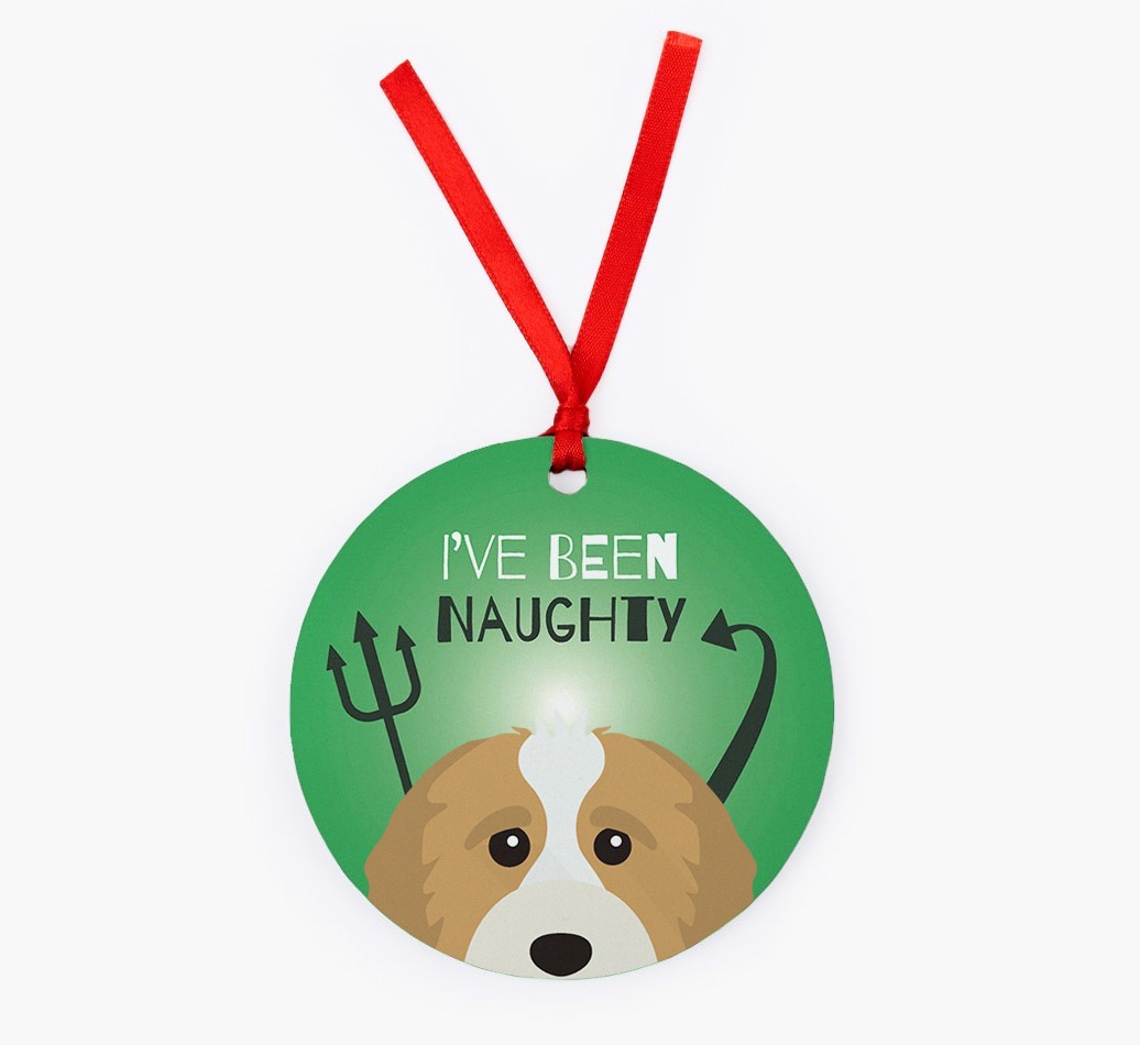 'I've Been Naughty' - {breedFullName} Christmas Decoration