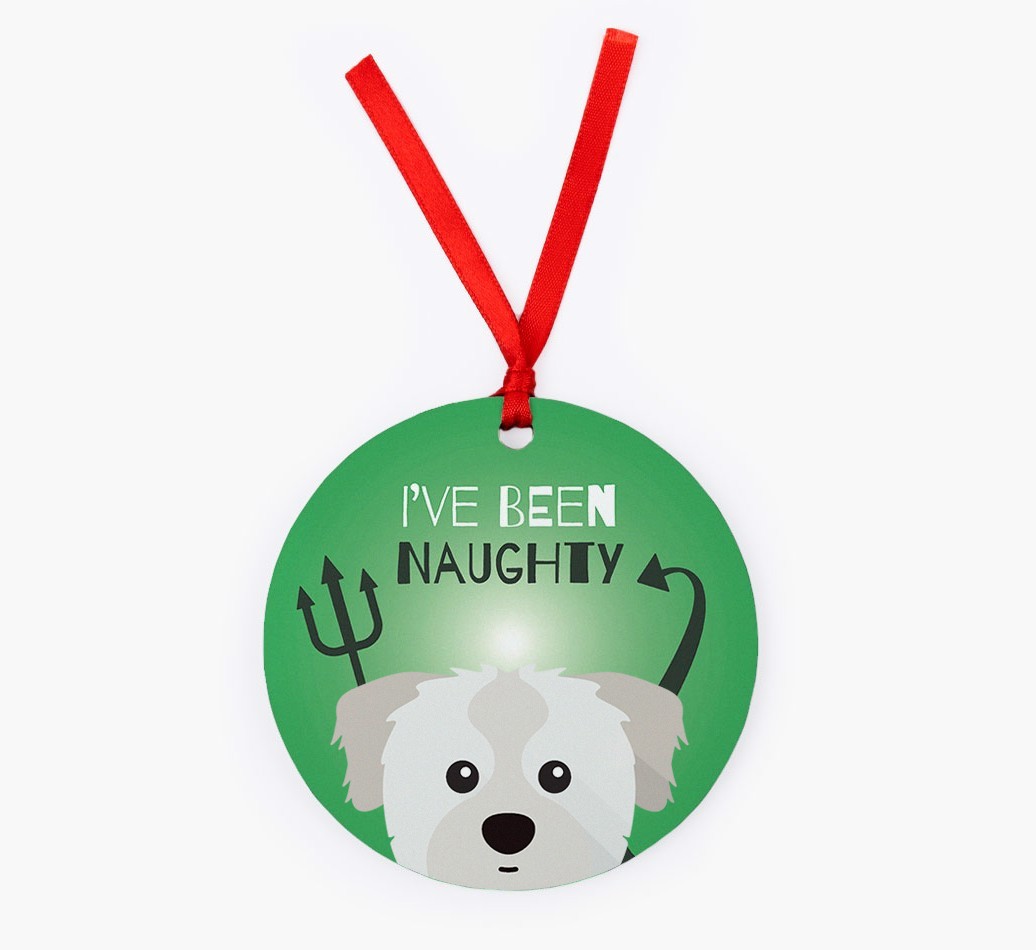 'I've Been Naughty' - {breedFullName} Christmas Decoration