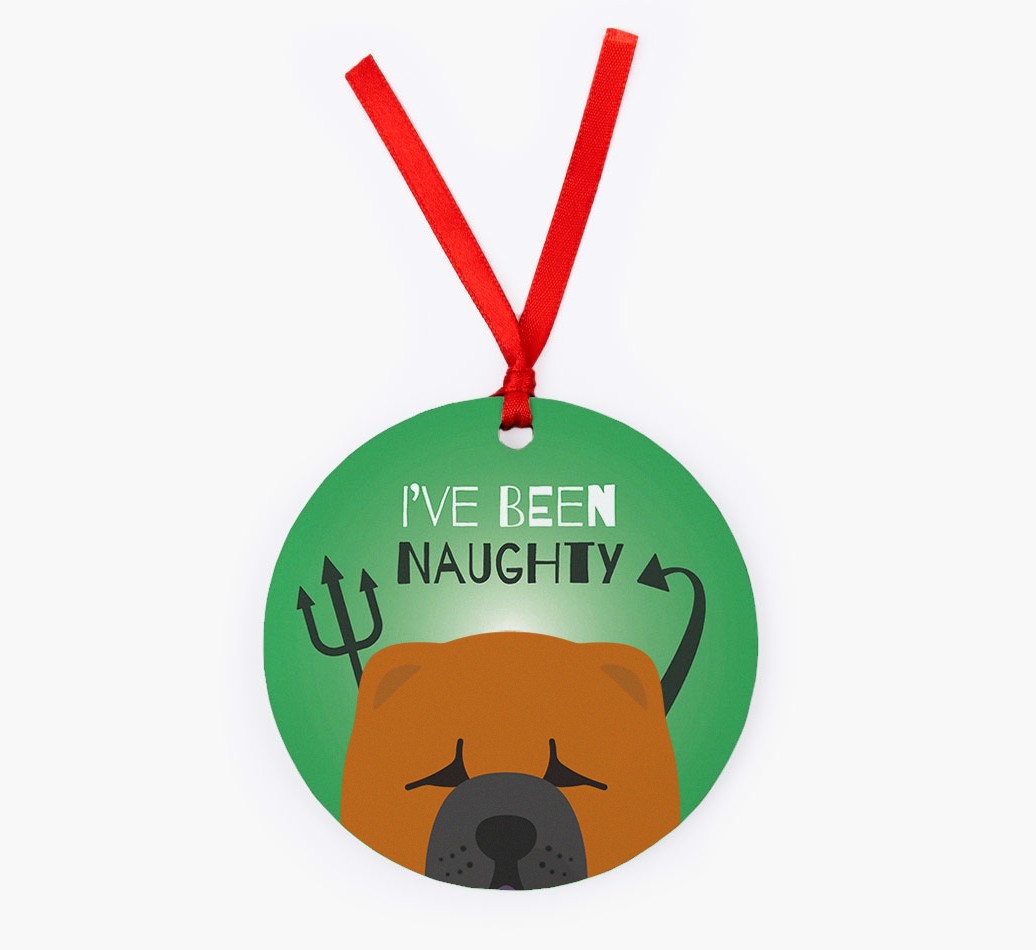 'I've Been Naughty' - {breedFullName} Christmas Decoration