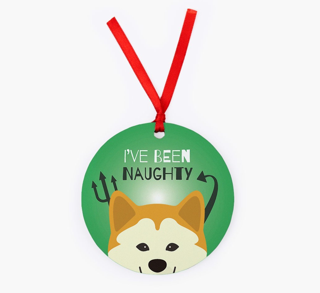 'I've Been Naughty' - {breedFullName} Christmas Decoration