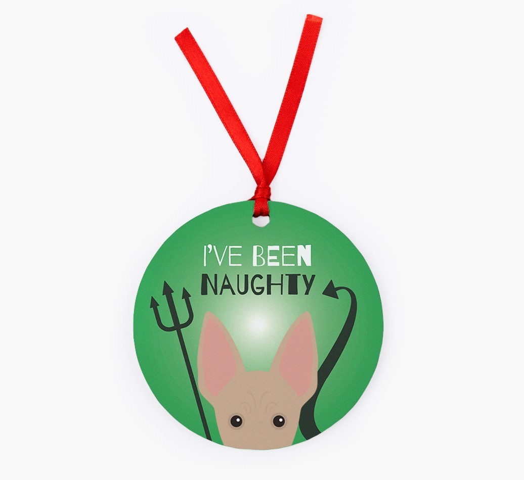 'I've Been Naughty' - {breedFullName} Christmas Decoration