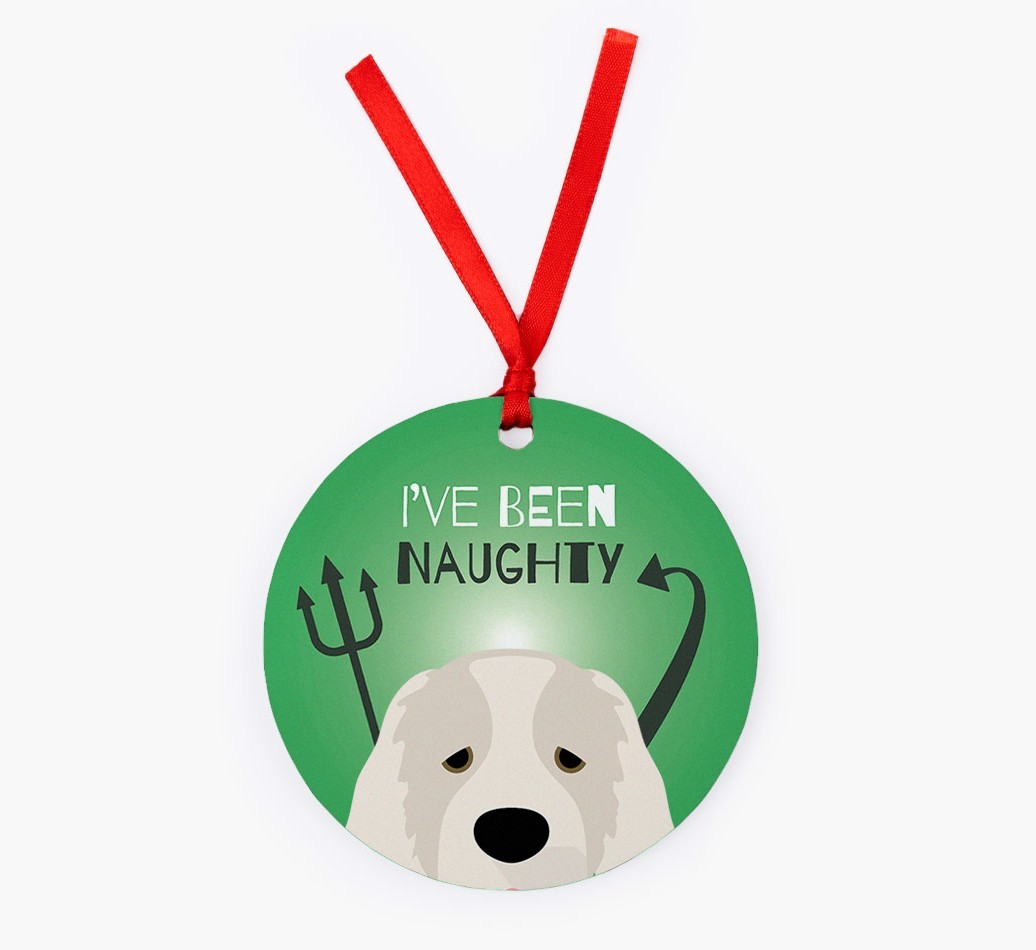 'I've Been Naughty' - {breedFullName} Christmas Decoration