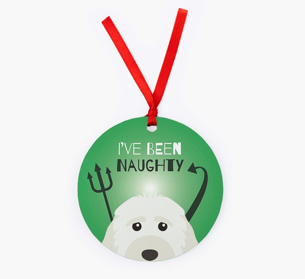 'I've Been Naughty' - {breedFullName} Christmas Decoration