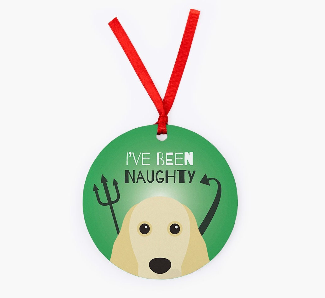 'I've Been Naughty' - {breedFullName} Christmas Decoration