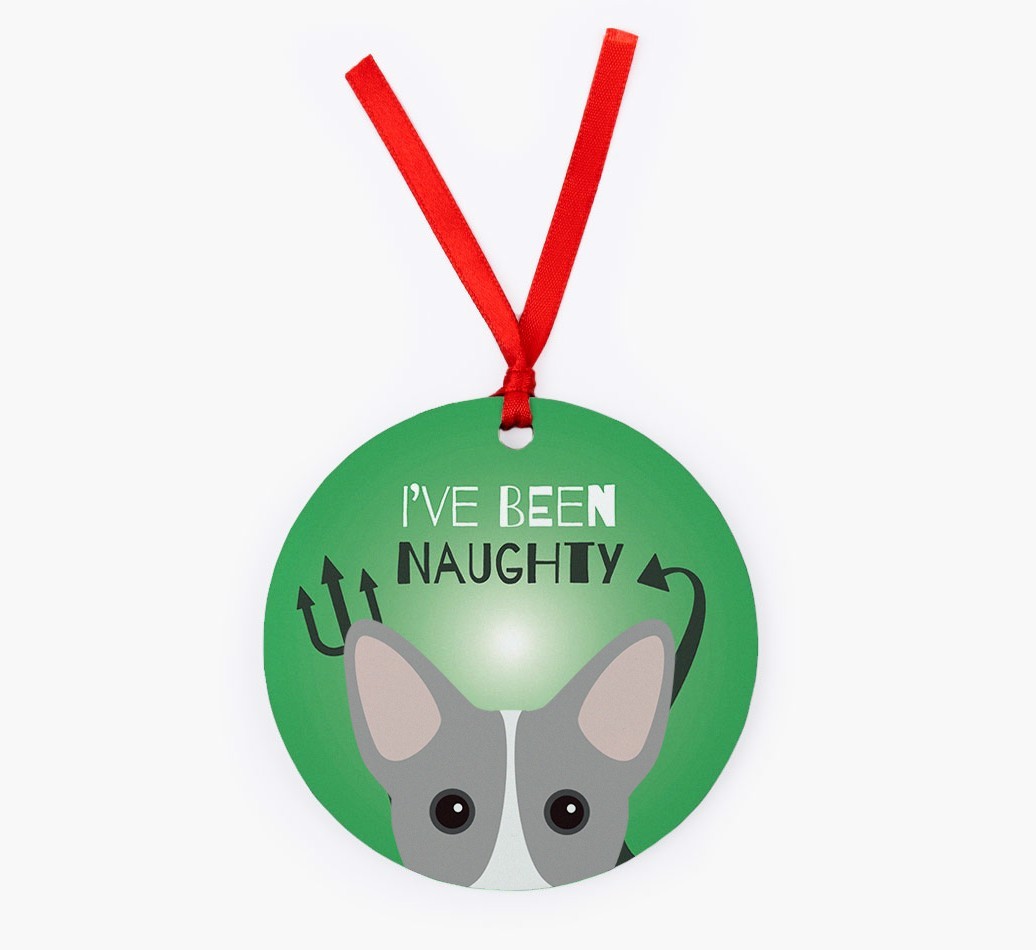 'I've Been Naughty' - {breedFullName} Christmas Decoration