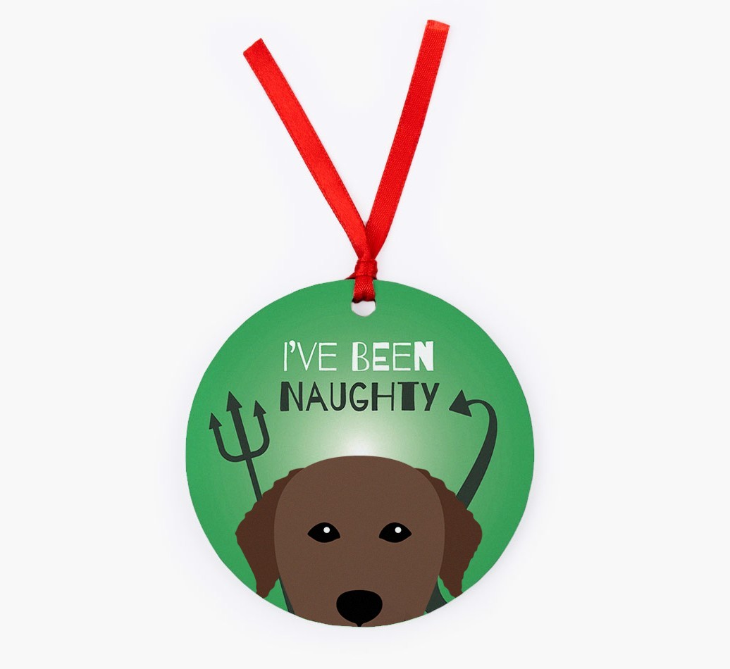 'I've Been Naughty' - {breedFullName} Christmas Decoration