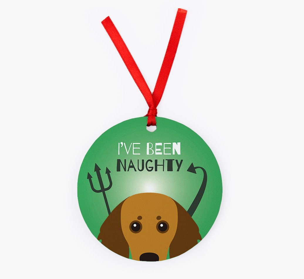 'I've Been Naughty' - {breedFullName} Christmas Decoration