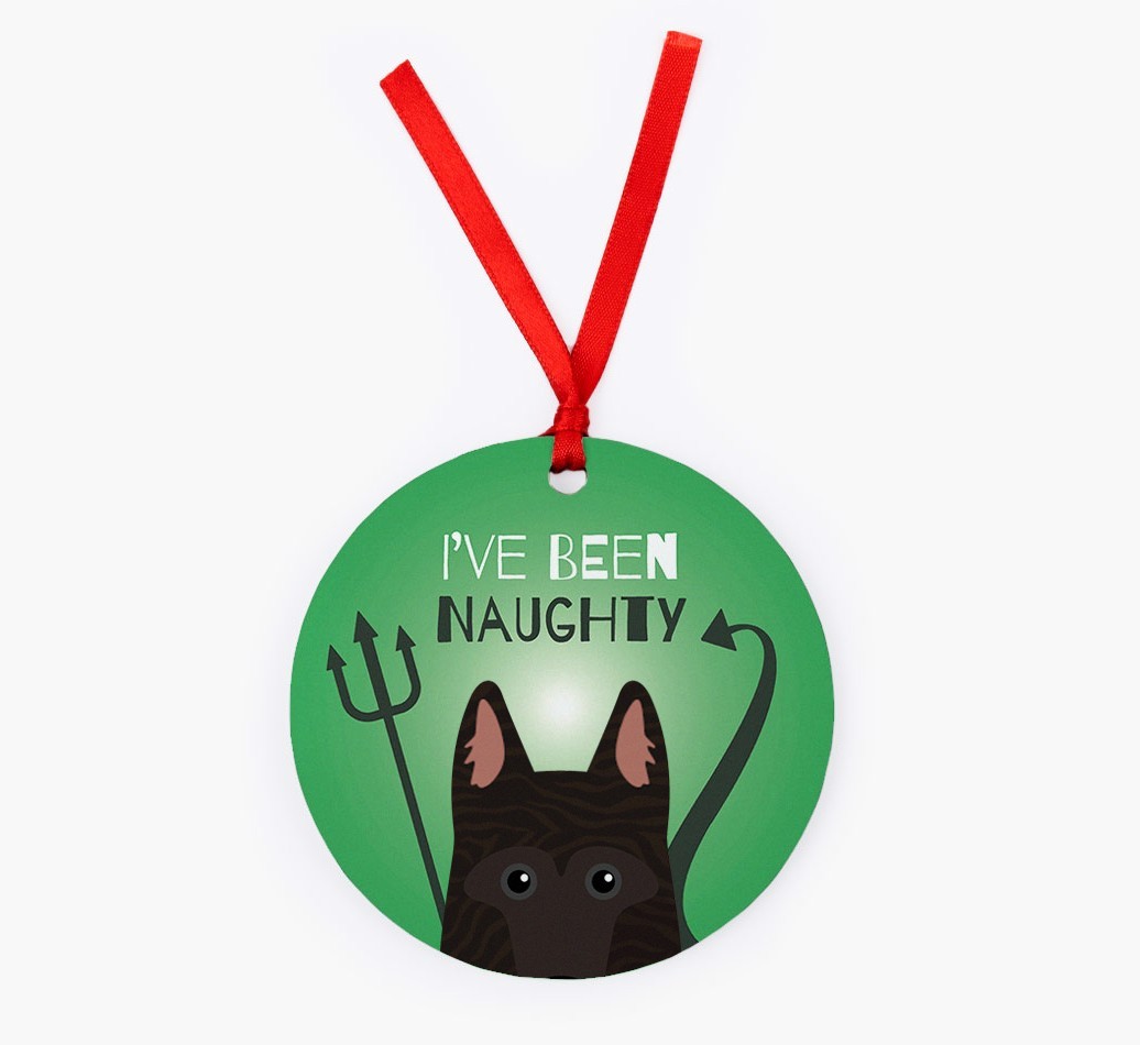 'I've Been Naughty' - {breedFullName} Christmas Decoration