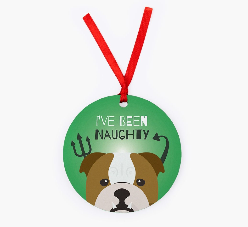 'I've Been Naughty' - {breedFullName} Christmas Decoration