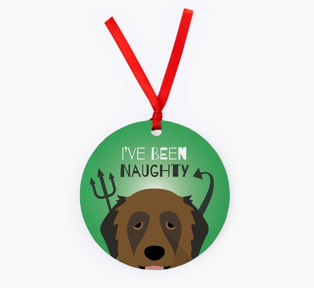 'I've Been Naughty' - {breedFullName} Christmas Decoration