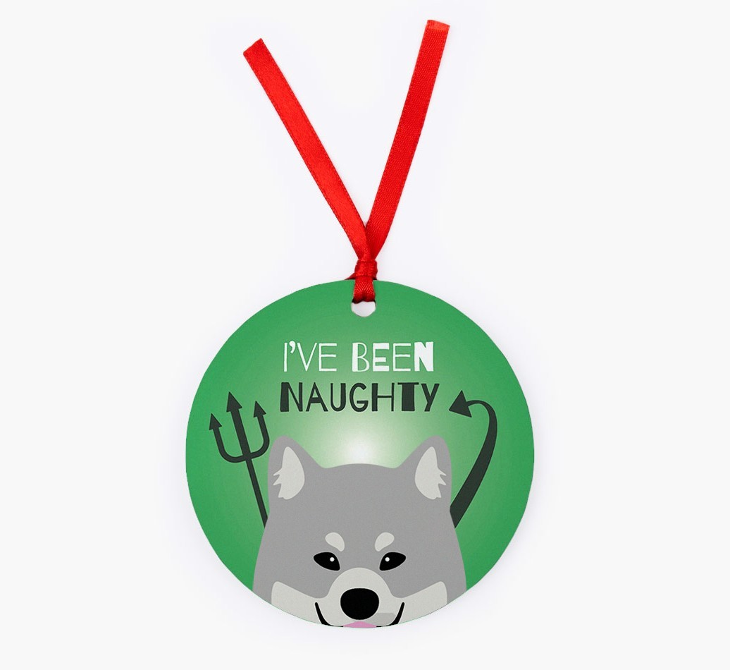 'I've Been Naughty' - {breedFullName} Christmas Decoration