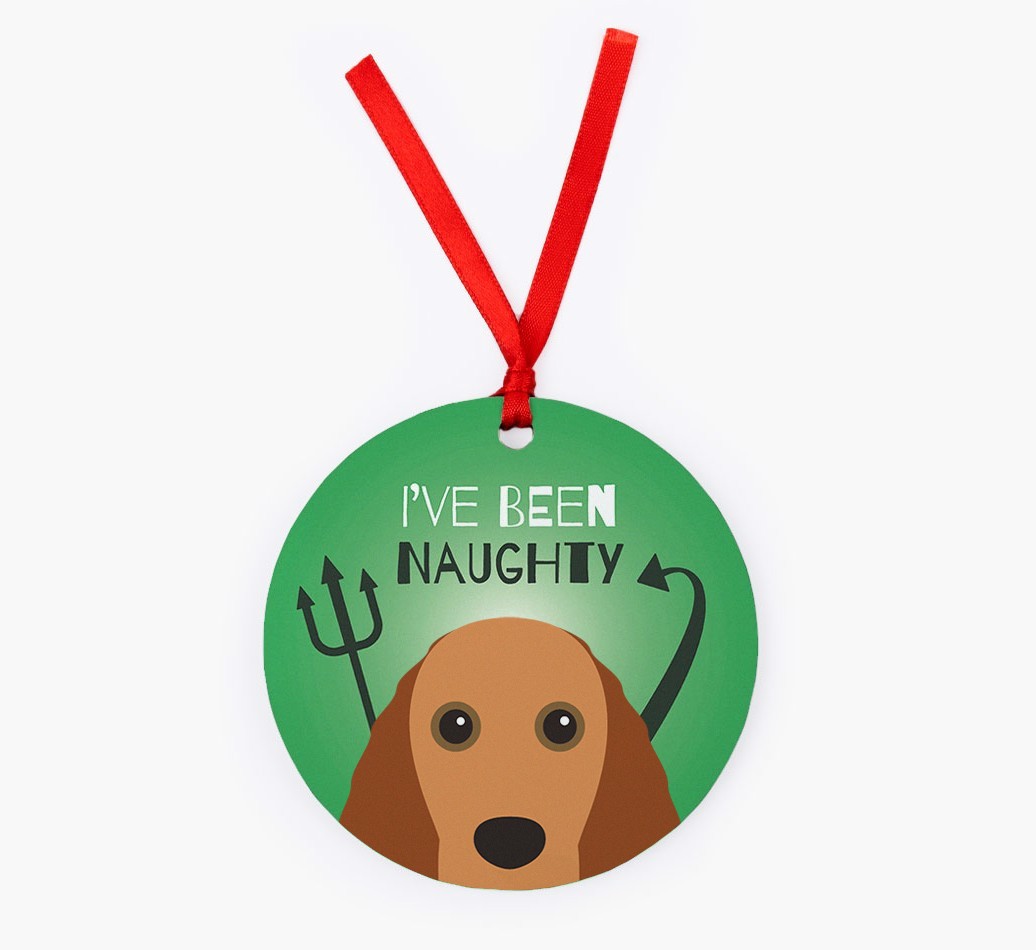 'I've Been Naughty' - {breedFullName} Christmas Decoration