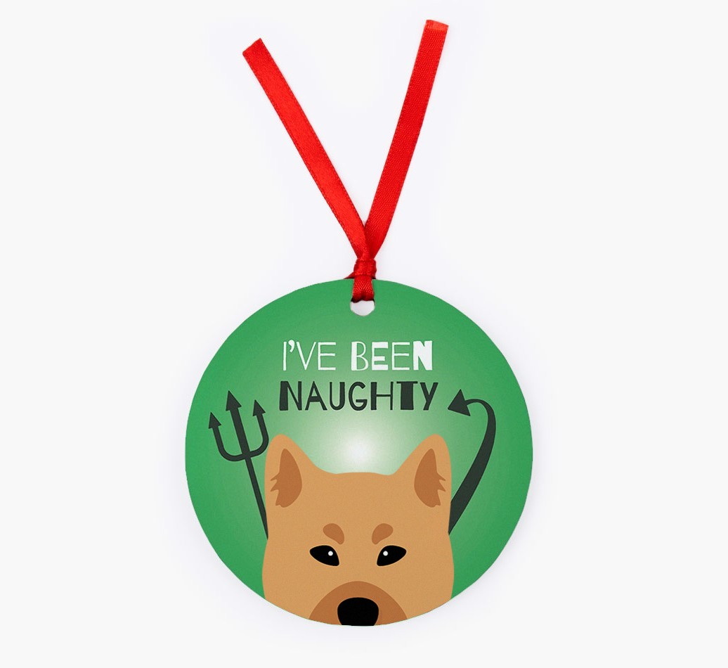 'I've Been Naughty' - {breedFullName} Christmas Decoration