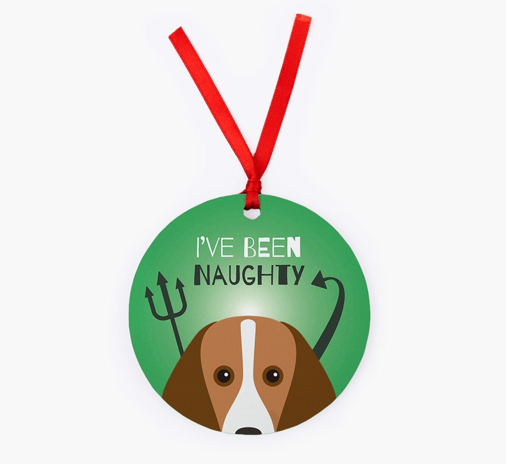 'I've Been Naughty' - {breedFullName} Christmas Decoration