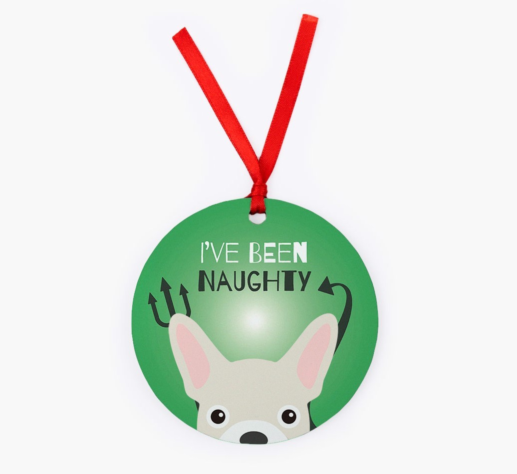 'I've Been Naughty' - {breedFullName} Christmas Decoration