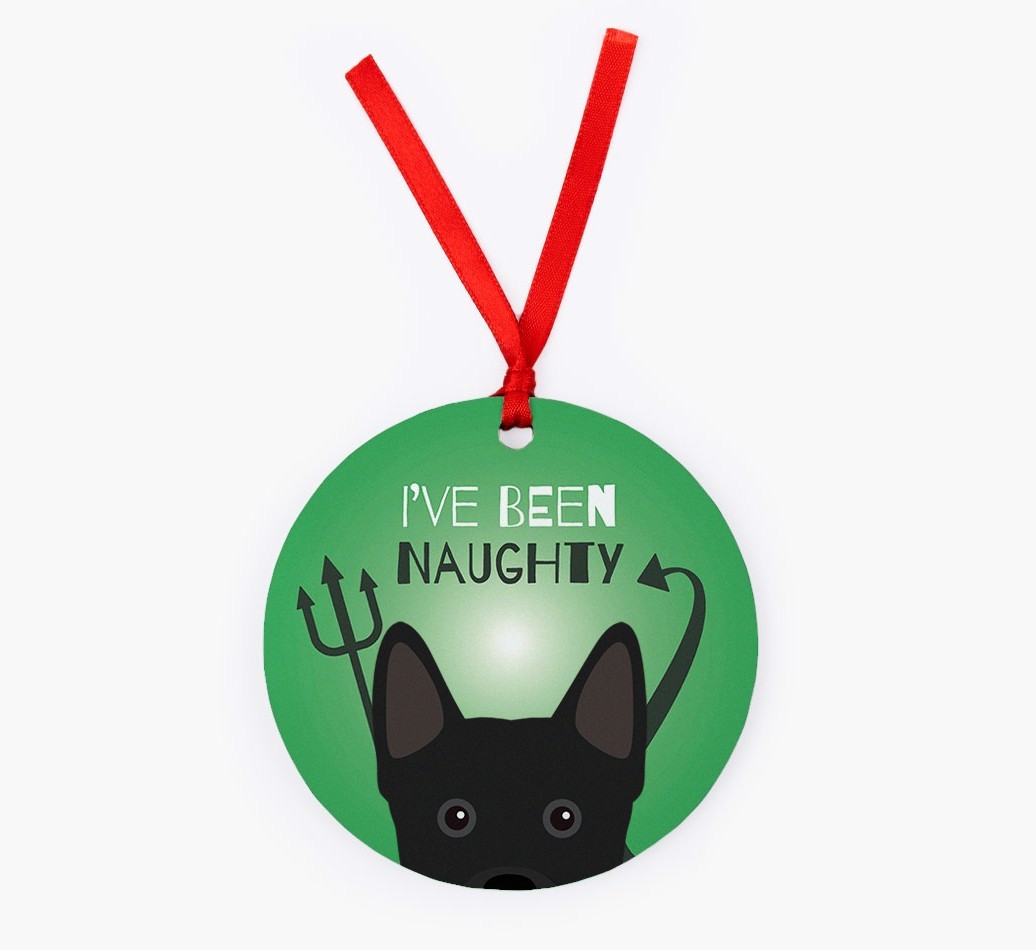 'I've Been Naughty' - {breedFullName} Christmas Decoration