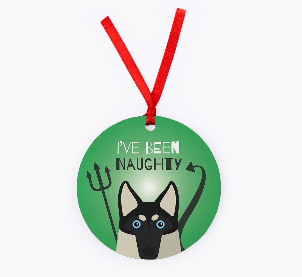 'I've Been Naughty' - {breedFullName} Christmas Decoration