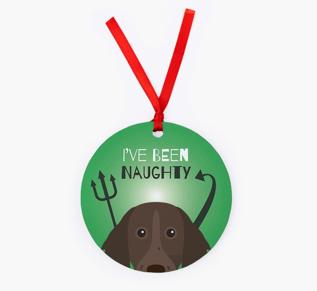 'I've Been Naughty' - {breedFullName} Christmas Decoration