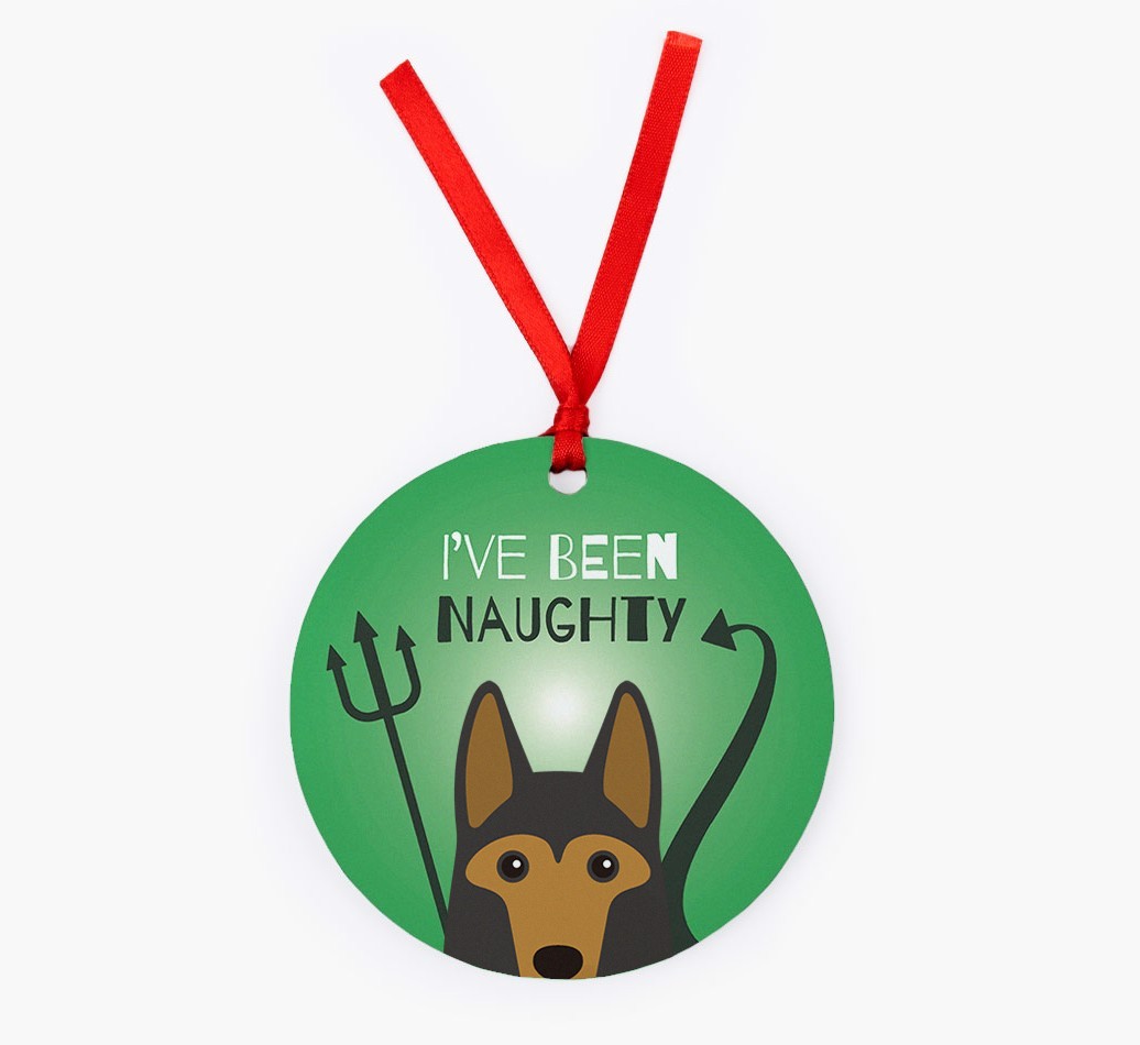 'I've Been Naughty' - {breedFullName} Christmas Decoration