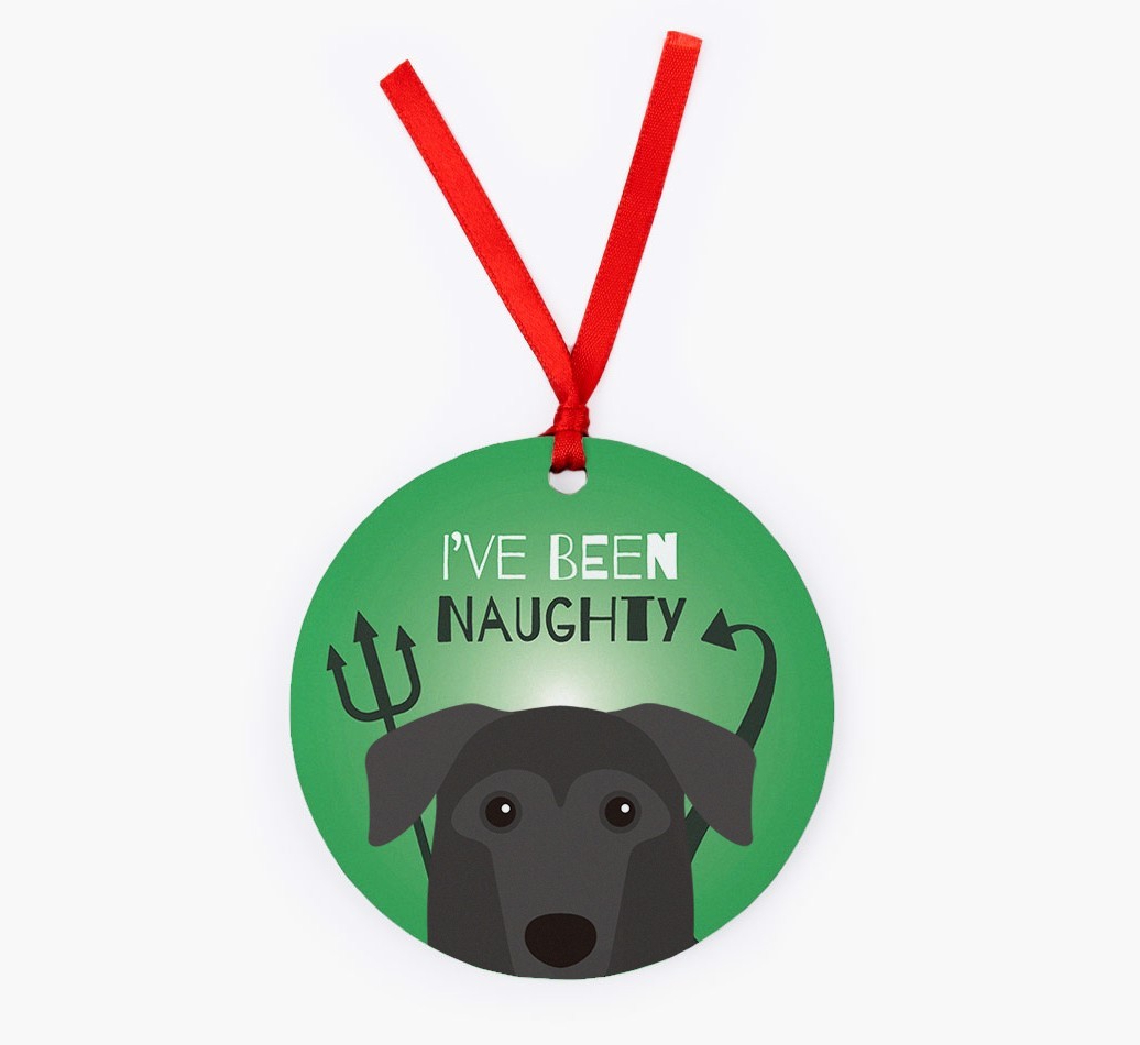 'I've Been Naughty' - {breedFullName} Christmas Decoration