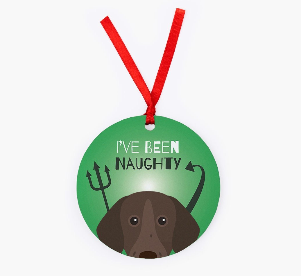 'I've Been Naughty' - {breedFullName} Christmas Decoration