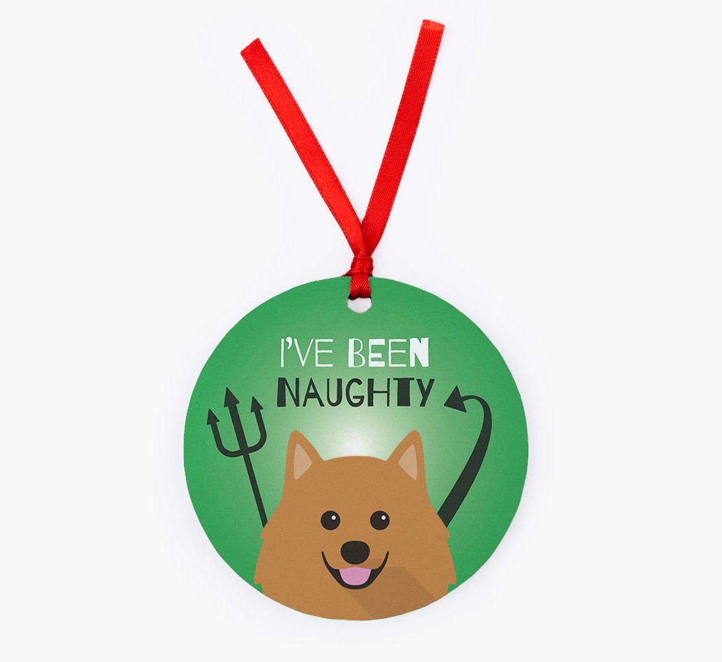 'I've Been Naughty' - {breedFullName} Christmas Decoration