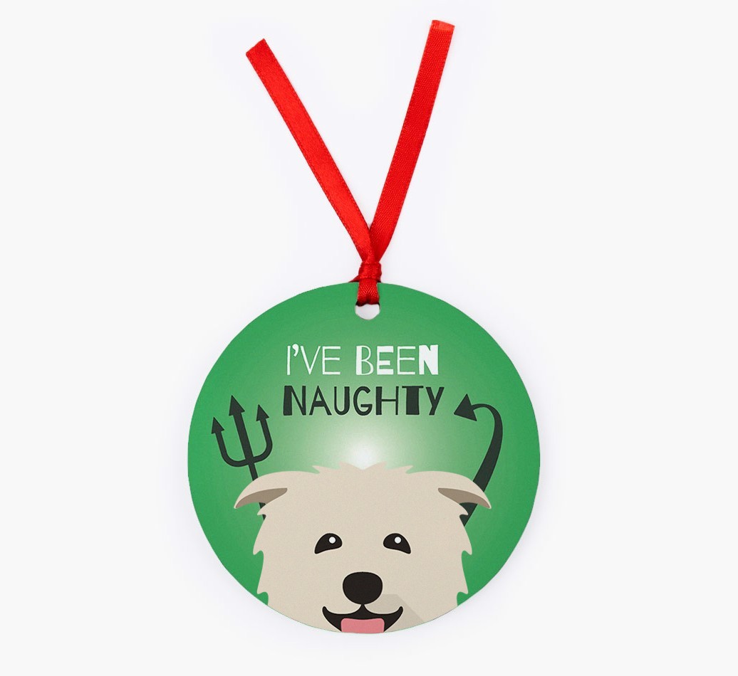 'I've Been Naughty' - {breedFullName} Christmas Decoration