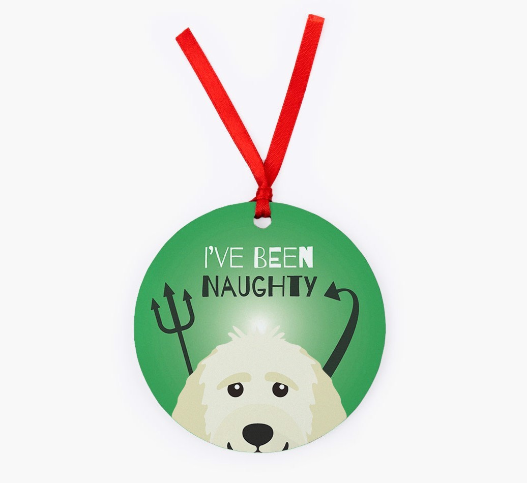 'I've Been Naughty' - {breedFullName} Christmas Decoration