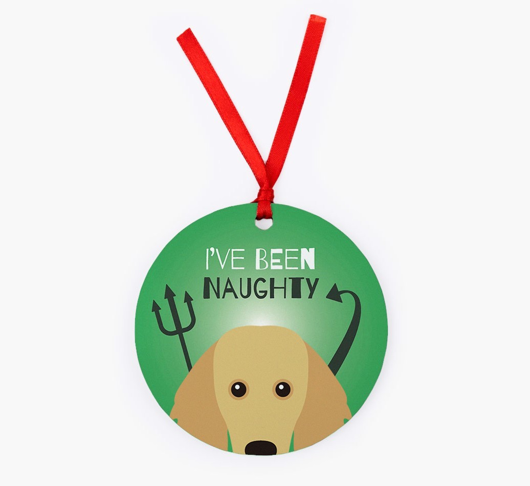 'I've Been Naughty' - {breedFullName} Christmas Decoration