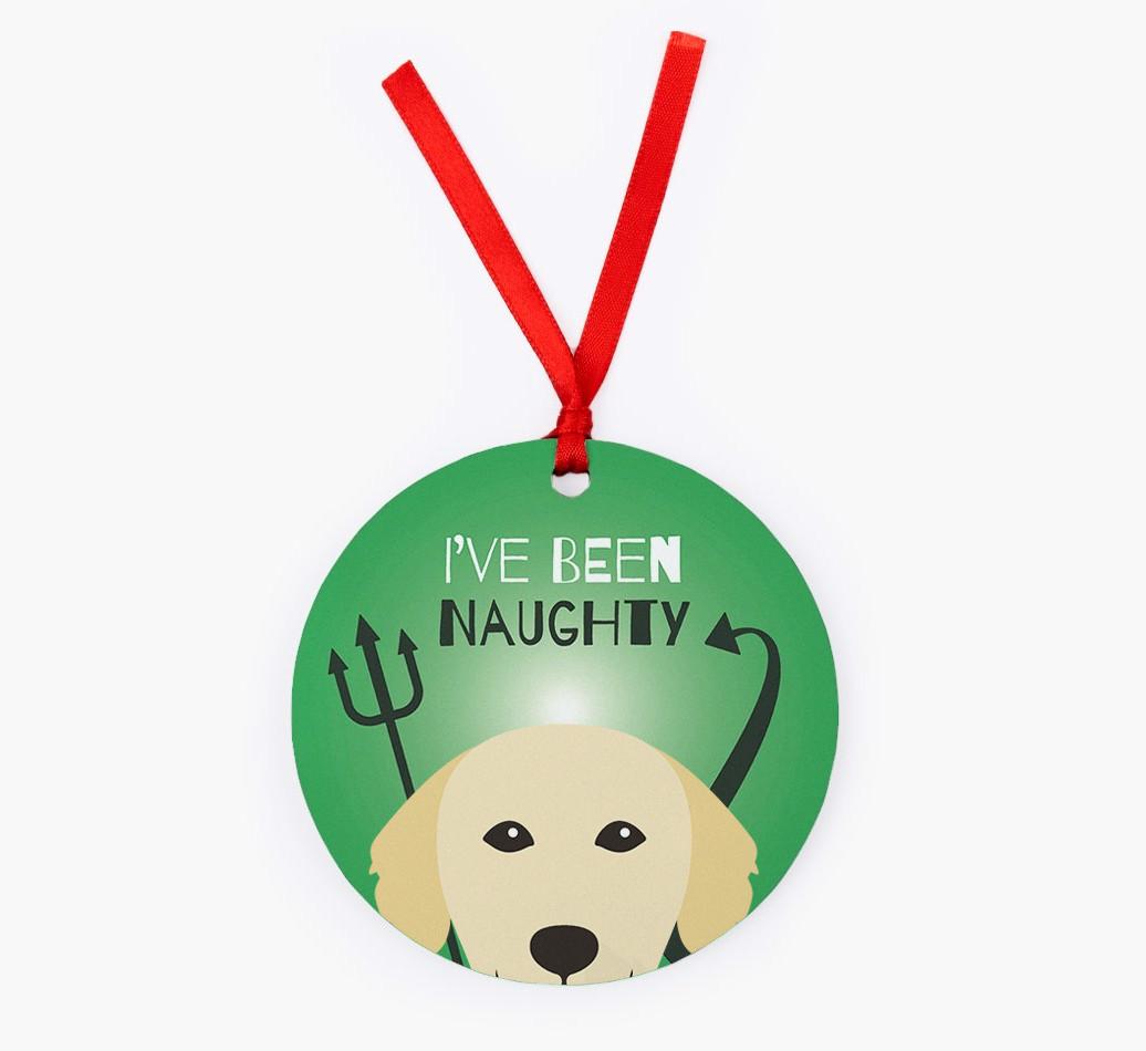 'I've Been Naughty' - {breedFullName} Christmas Decoration