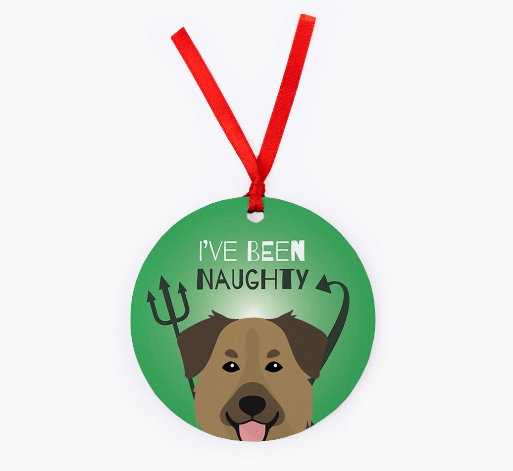 'I've Been Naughty' - {breedFullName} Christmas Decoration