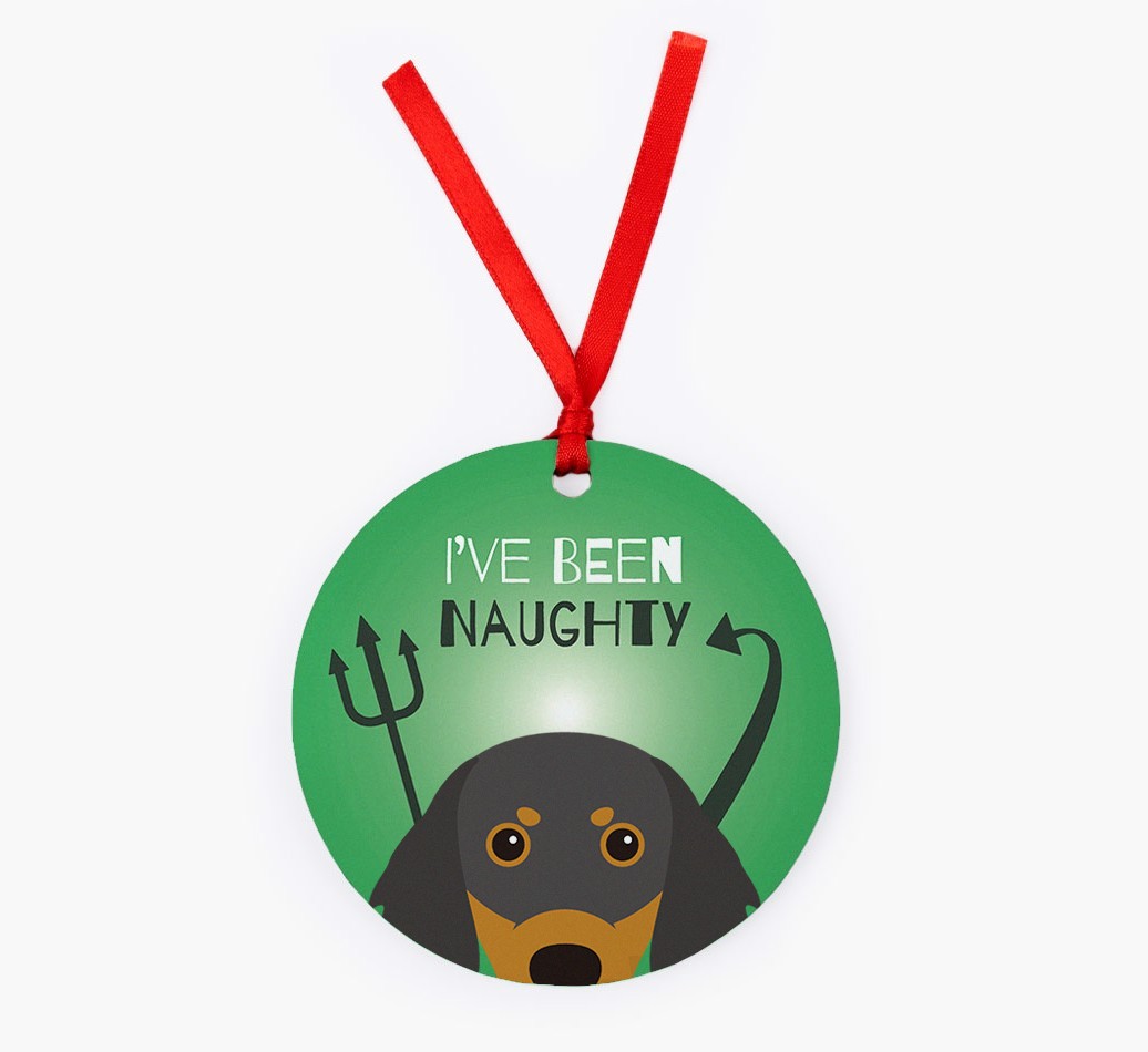 'I've Been Naughty' - {breedFullName} Christmas Decoration