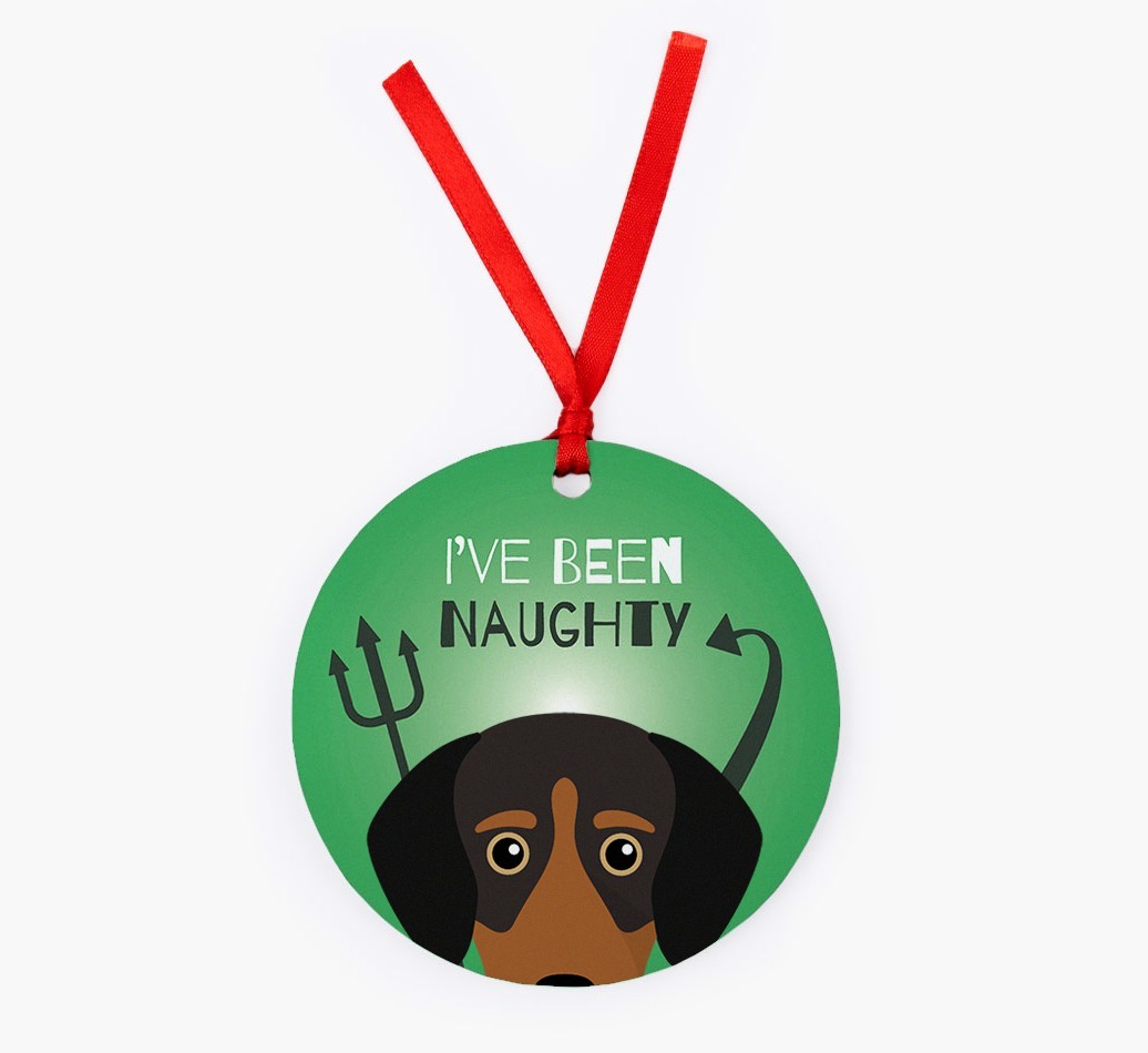 'I've Been Naughty' - {breedFullName} Christmas Decoration
