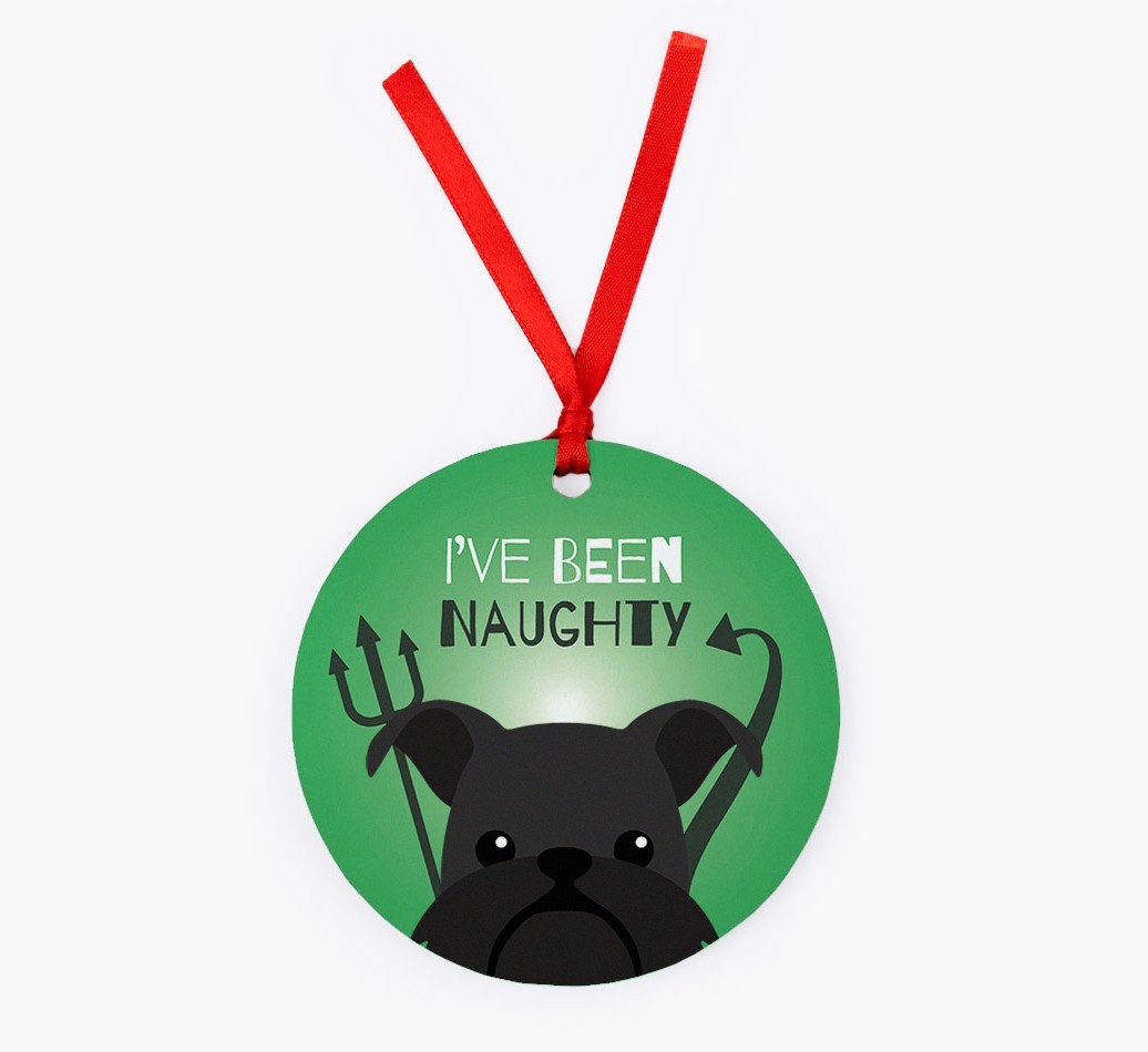 'I've Been Naughty' - {breedFullName} Christmas Decoration