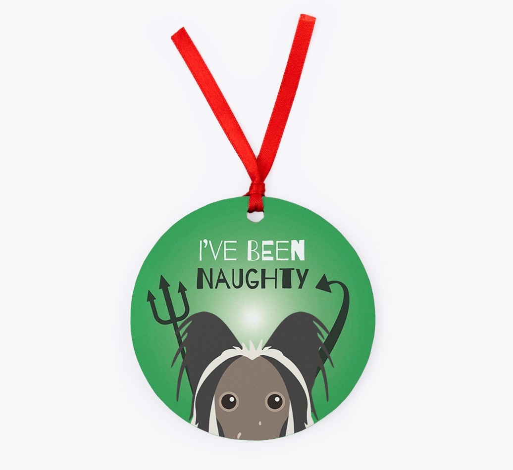 'I've Been Naughty' - {breedFullName} Christmas Decoration
