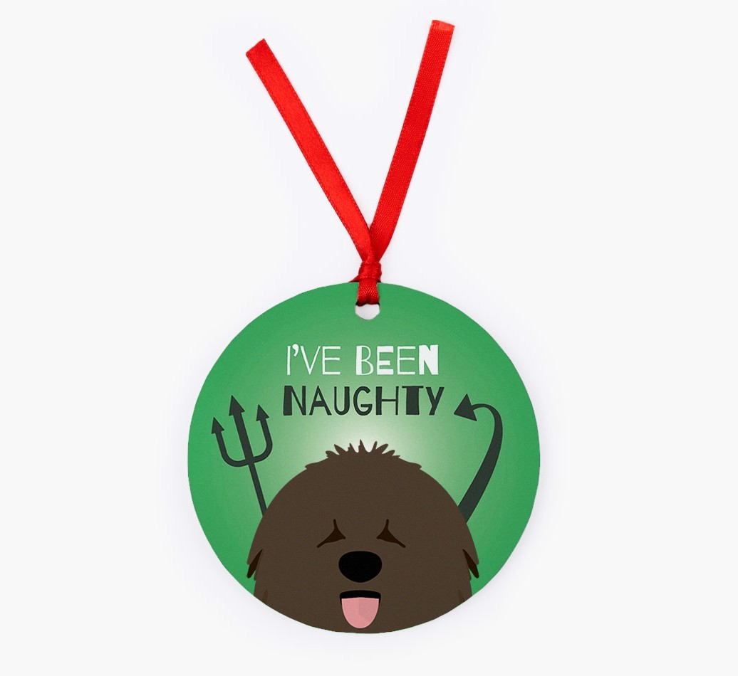 'I've Been Naughty' - {breedFullName} Christmas Decoration