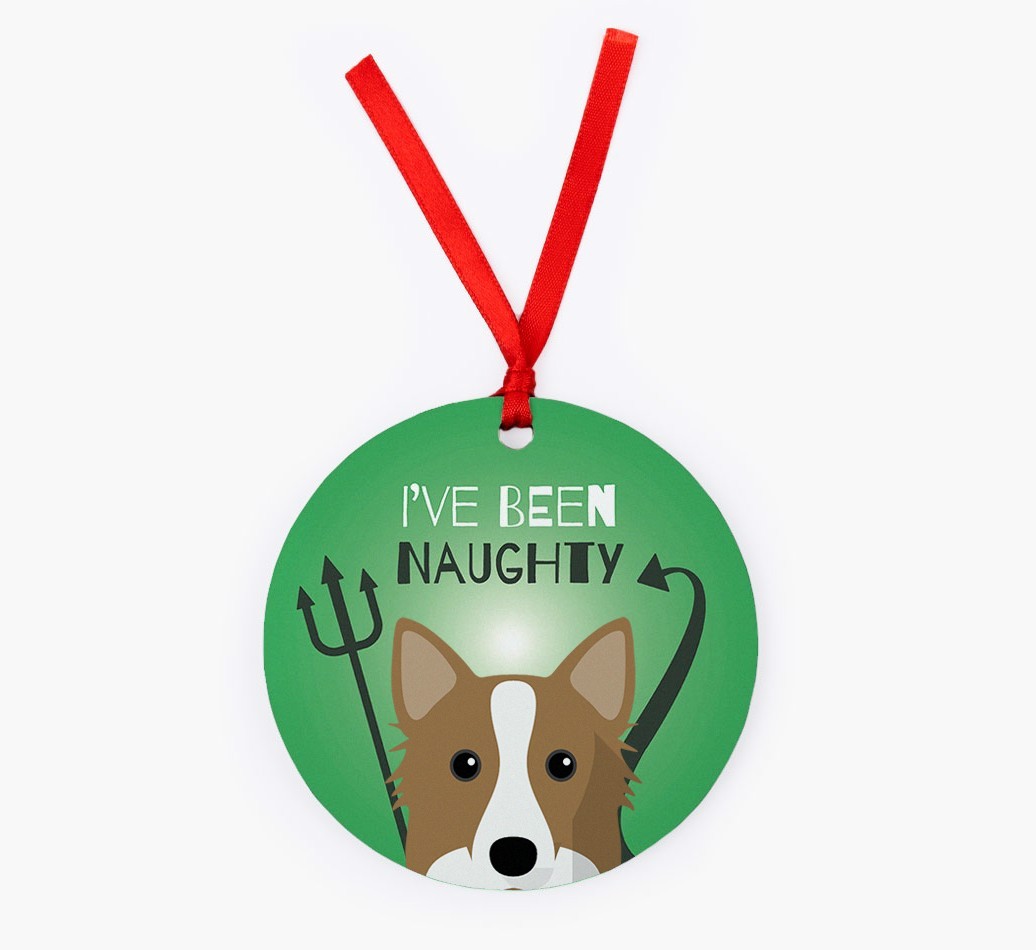 'I've Been Naughty' - {breedFullName} Christmas Decoration