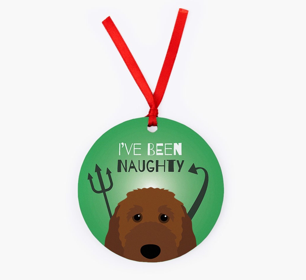 'I've Been Naughty' - {breedFullName} Christmas Decoration
