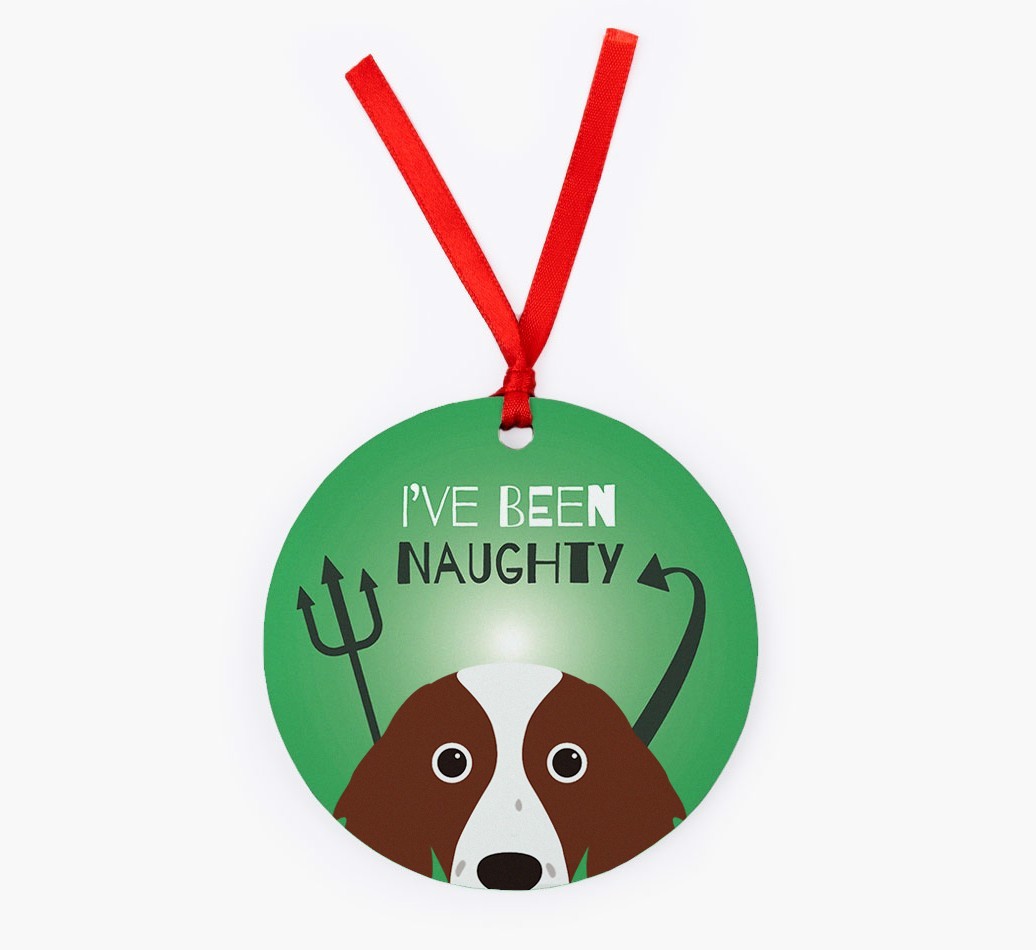 'I've Been Naughty' - {breedFullName} Christmas Decoration