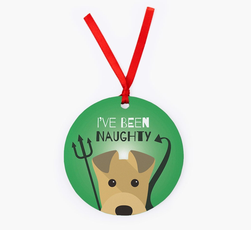 'I've Been Naughty' - {breedFullName} Christmas Decoration