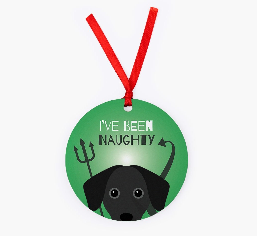'I've Been Naughty' - {breedFullName} Christmas Decoration