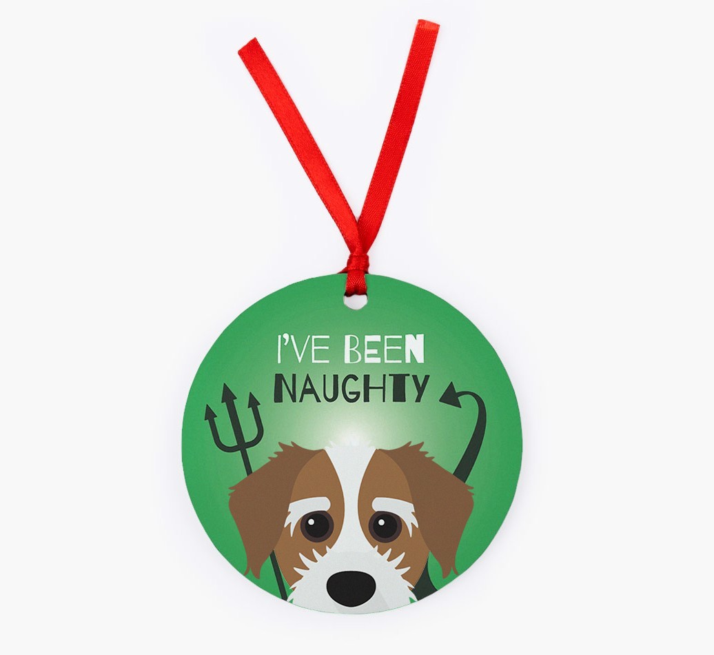 'I've Been Naughty' - {breedFullName} Christmas Decoration