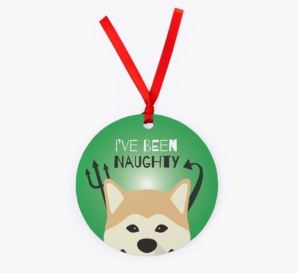 'I've Been Naughty' - {breedFullName} Christmas Decoration