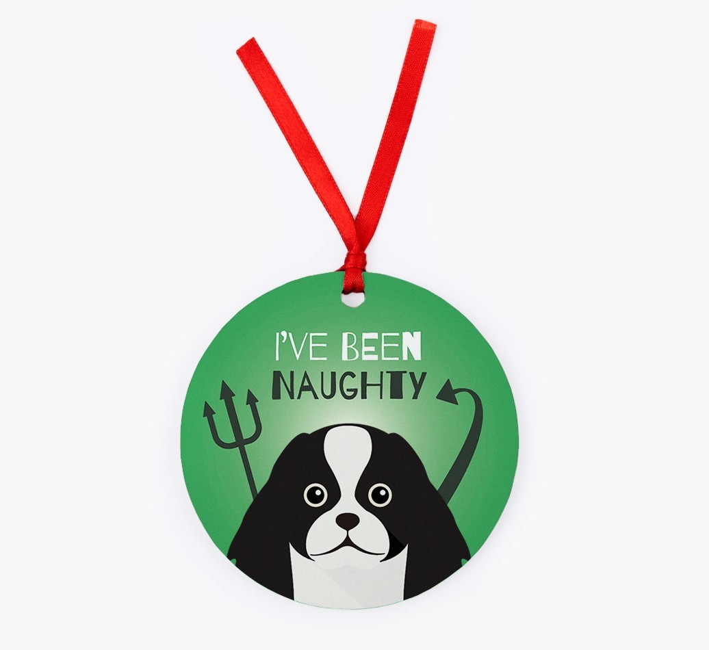 'I've Been Naughty' - {breedFullName} Christmas Decoration