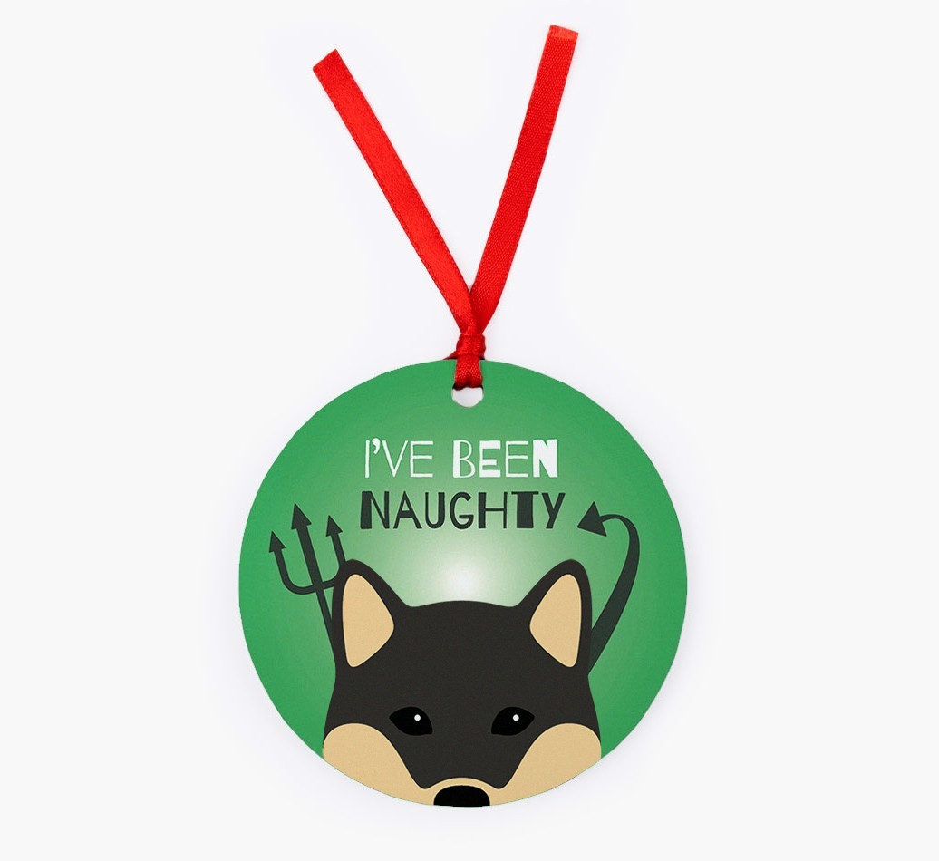 'I've Been Naughty' - {breedFullName} Christmas Decoration