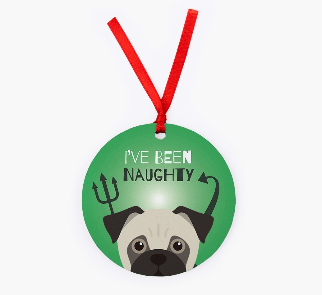 'I've Been Naughty' - {breedFullName} Christmas Decoration