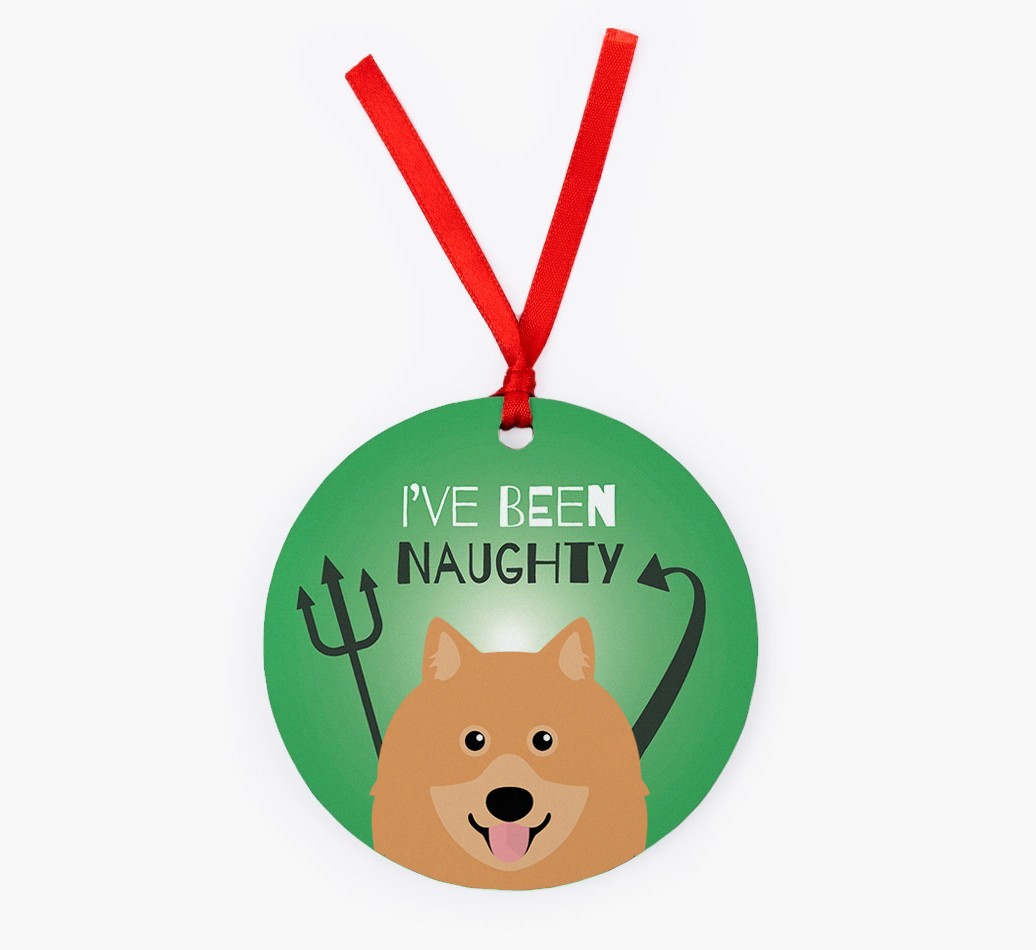 'I've Been Naughty' - {breedFullName} Christmas Decoration