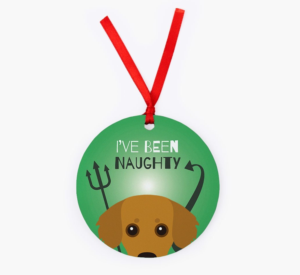 'I've Been Naughty' - {breedFullName} Christmas Decoration