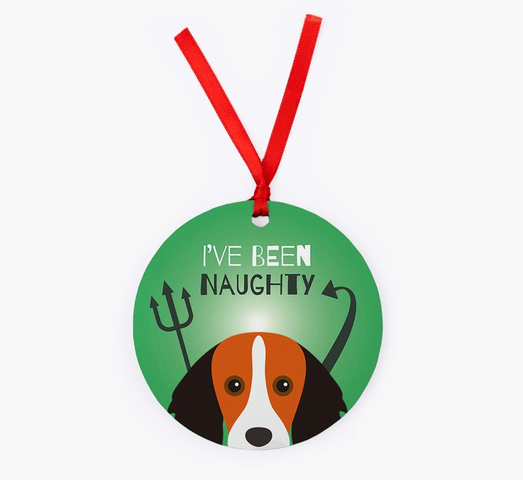 'I've Been Naughty' - {breedFullName} Christmas Decoration